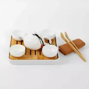 여행용 JR04DA95 다도 다기세트 차판 화이트