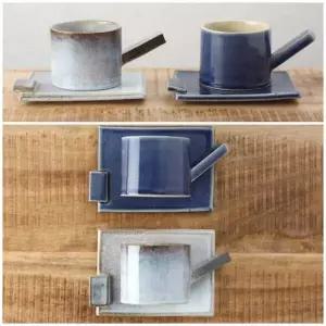 이천도자기 OT68HL98 수공방 타원 커피잔 8.5cm