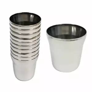 손잡이없는컵 NU05BP71 캠핑용스텐컵 스텐 물컵 10P