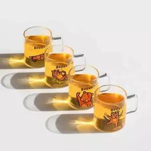 호랑이 JK98JO11 소주잔 4P 유리술잔 소주컵 사케잔