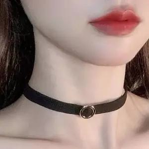 Rly 여성 데일리 블랙 초커 레이어드 패션 목걸이