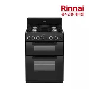 린나이 4구 가스 오븐레인지 RSF-BM83CB 미드나잇블랙 참숯코팅 무수그릴