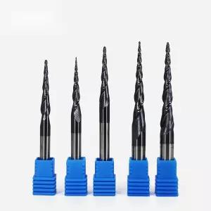 VACK 카바이드 볼 노즈 엔드 밀 3.175mm 4mm 테이퍼 조각 라우터 비트 Cnc