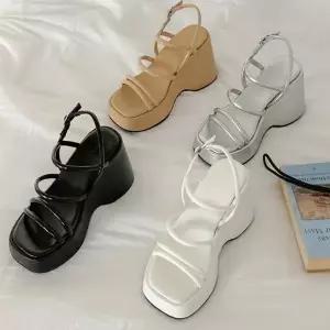 빅사이즈 가을신상 스트랩 여자샌들 통굽 끈샌들 힐 (WEF0530)