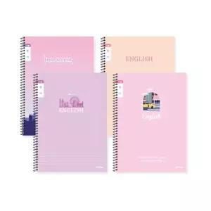 아이비스 초등 여아 좁은칸 슬림 영어 스프링 노트 X5권