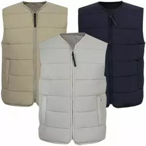 [하프클럽/디바옴므]퀄팅라인 노카라 라운드 경량 집업 패딩 조끼 겨울 골프