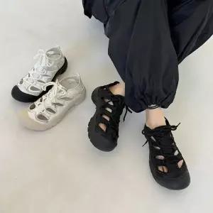 여자샌들 샌들신발 통굽 끈샌들 가을 앵글 빅사이즈 (WEF09D1)