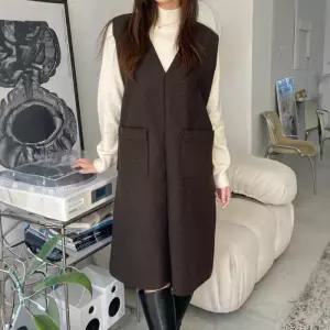 빅사이즈 512 루즈롱브이울조끼원피스 DBSO731