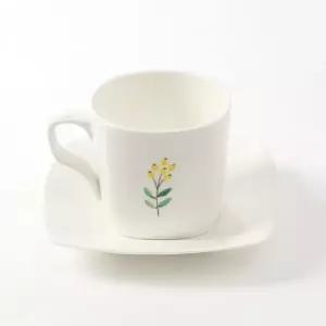 수채화 무늬 도자기 커피 머그잔 찻잔