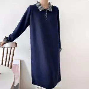 [하프클럽/셀러허브_여성트랜드패션]빅사이즈 512 기본잔체크기모원피스 DBS