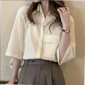 [하프클럽/]블라우스 여성 캐주얼 봄 여름 필수템 7부 루즈핏 포