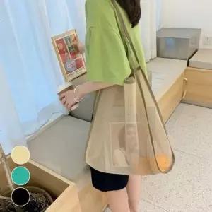 [하프클럽/]심플 메쉬 추천 숄더백 여름 꾸안꾸 가방 비치백 수영