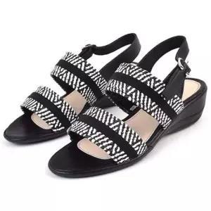 여성 여름 스트랩 버클샌들 슬링백구두 통굽 미들굽