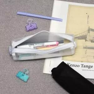 [하프클럽/]메쉬 지퍼 메이크업 간단 파우치 필통 회사 가벼운 직