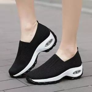여성 편한 슬립온 워킹화 에어굽 니트 운동화