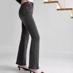 [하프클럽/]여성 세미부츠컷 워싱 히든밴드 반하이 청바지