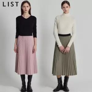 리스트 클라우디 밴딩 플리츠 스커트