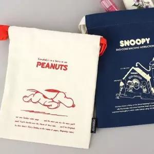 [하프클럽/]피너츠 스트링 주머니 소품 파우치 가방 75주년 기념 1P