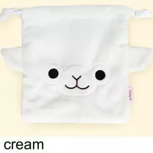 [하프클럽/]주머니 뀨뀨 알파카 조리개 파우치 크림 1개