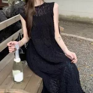 [하프클럽/]레이어드용 시스루 롱조끼 트렌디 여름 데일리룩 베스트