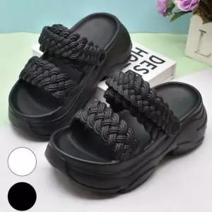 여성 여름 쿠션 플랫폼 편한 쿨업 통굽 휴양지 매쉬웨이 샌들