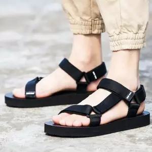 베이직 스트랩 샌들 커플 발편한 캐주얼 플랫