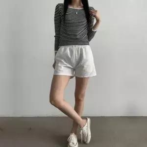 [하프클럽/]비스코스 라인패턴 스트라이프니트이지