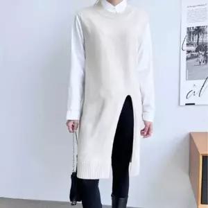 [하프클럽/]레이디스 데일리 울탑 베스트 드레스 레이디 앞트임 롱핏원피스