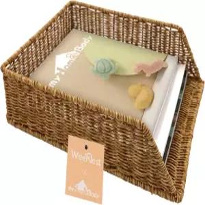 마이홈바디 위커 종이 정리함 레터 트레이 책상용 레진 1개 태닝