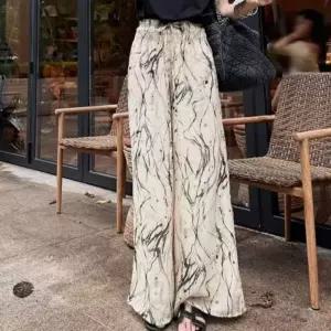 [하프클럽/]트랜디 걸스 하이웨이스트 와이드핏 쿨링 심플밴드라인 슬랙스