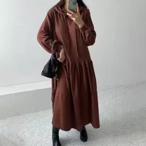 [나야홍]빅사이즈 512 베이직기모후드원피스 DRAG306_P413314347