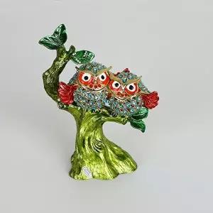 [미아트]데일리데코 나무위 부엉이커플 인테리어 소품