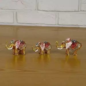 [미아트]데일리데코 젠리아 코끼리 풍수인테리어 소품 3p 세트