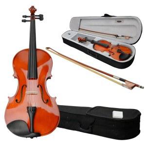 성인 및 초보자를 위한 Ktaxon 15인치 나무 어쿠스틱 비올라 세트, 케이스, 활, 로진이 포함된 견고한 수제 목재 비올라, 4개의 파인 튜너, 풀 사이즈 악기, 내추럴 컬러