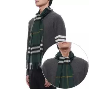 [버버리] 25FW 남성 체크 캐시미어 머플러 (8094653 DARK FERN GREEN M 25F)
