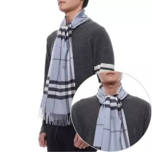 [버버리] 25FW 남성 체크 캐시미어 머플러 (8112636 BANK BLUE M 25F)