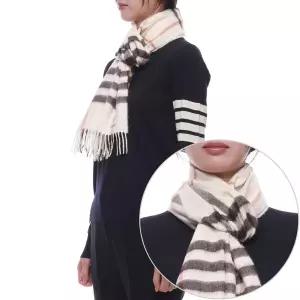 [버버리] 25FW 여성 체크 캐시미어 머플러 (8112634 PEBBLE WHITE W 25F)