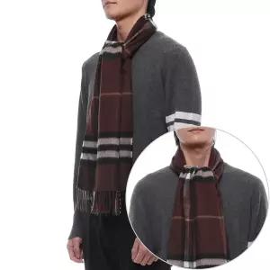 [버버리] 25FW 남성 체크 캐시미어 머플러 (8112638 TREACLE BROWN M 25F)