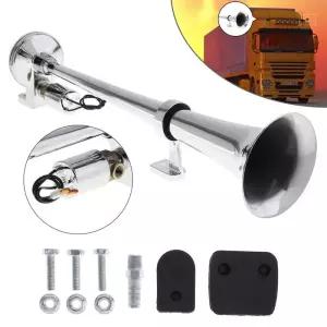 크락션 트럭 보트 기차 화물차 오토바이 트럭용 공기 식 경적 큰 트럼펫 차량용 17인치 12V 24V 150dB