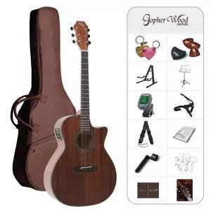 [고퍼우드] G130MCE 입문용 통기타 픽업장착 풀패키지 G-130MCE