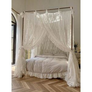 침대커튼 캐노피 모기장 커튼 싱글 가벼운 신선하다 공주