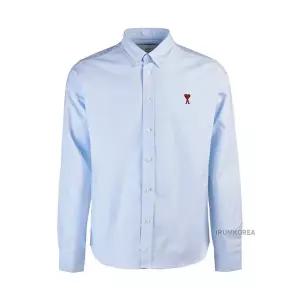 [아미] SS25 남성 하트로고 버튼 셔츠 BFUSH063 CO0031 450