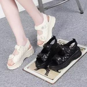 가을 빅사이즈 앵글 여성 여자샌들 스트랩 웨지 샌들 (WF7006E)