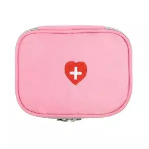 [콩심팥심]캠핑구급가방 간편응급파우치 여행 캠핑 외출 비상약주머니 핑크
