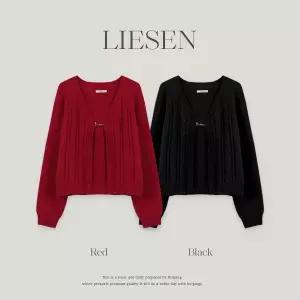 핫핑 [연말룩/레이어드] 리즌 케이블 버클 볼레로 니트 가디건