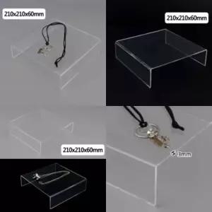 정사각 ㄷ형 진열대 210x210x60mm 마트 홍보테이블 디스플레이 아크릴장식장 약국매대 상품 진열장 회전 전