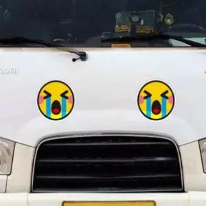 졸음방지 귀요미 4 205x205mm 데코스티커 학원차량 화물 눈모양 용자동용스티커 꾸미기 량용 어린이집 학원