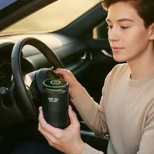 에어큐원 차량용 공기청정기 블랙정화 실내용 자동차 용기