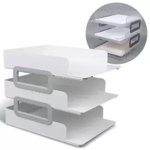 시스맥스 타워 시스템 트레이 3단 서류 보관함 수납함함 수납함 정리함 받침대 화일 A4 A4함 A4정리대