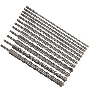 콘크리트 SDS 플러스 크로스 커터 헤드 더블 오거 해머 벽  블록 전기 석조 비트 8-30mm 400mm 1PC